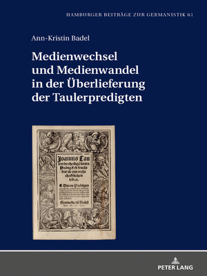cover image of Medienwechsel und Medienwandel in der Überlieferung der Taulerpredigten
